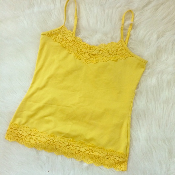 yellow lace camisole